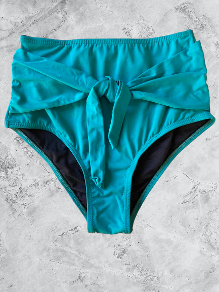 ECO NALANI HIGH WAIST BIKINI BOTTOM X TROPIC TEAL